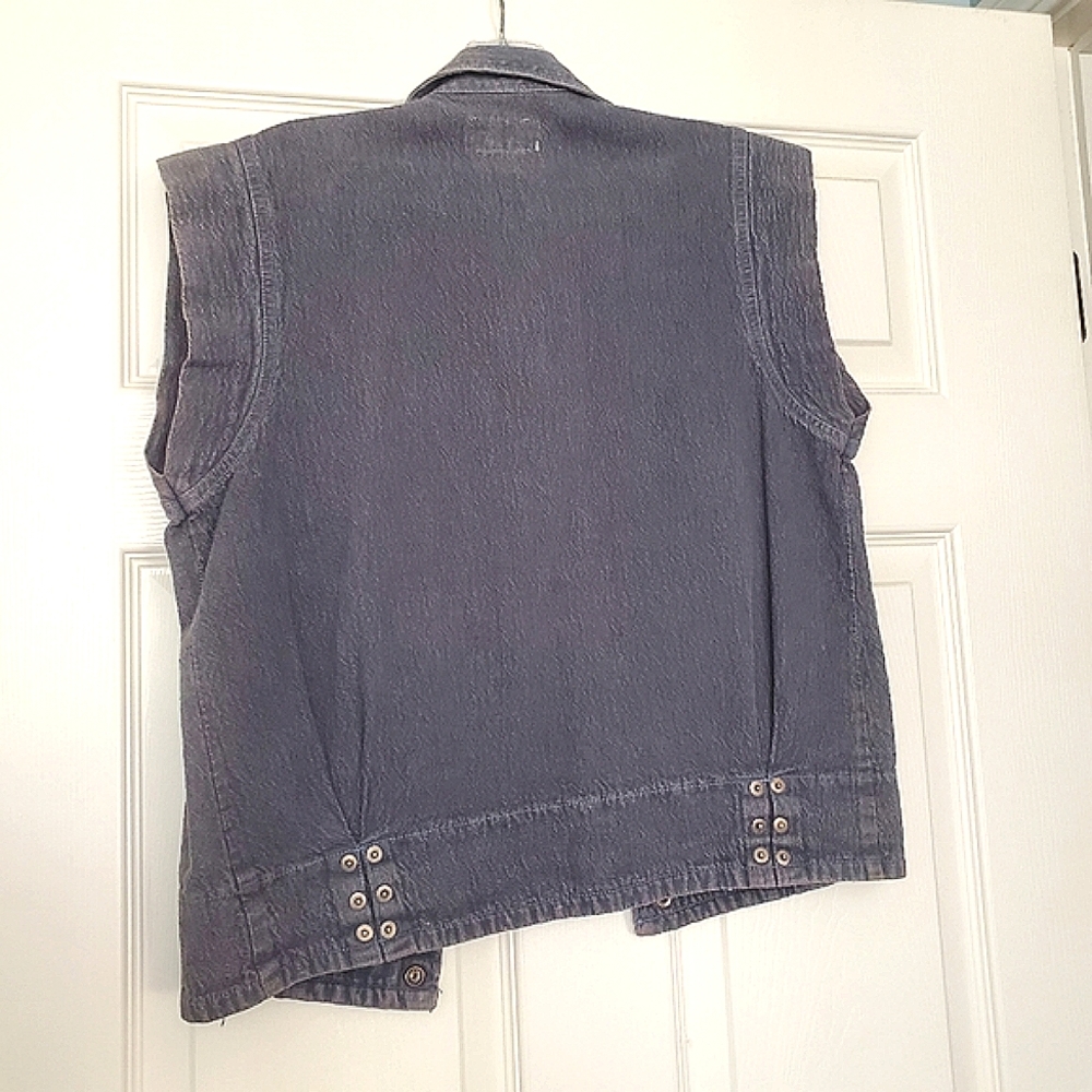 Vintage EXTRA Authentic Sportwear Denim Vest 80's - Picture 4 of 10